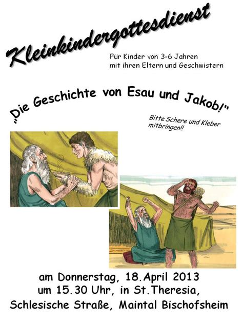 Jacob and esau can exploit this and take 2 items instead. Die Geschichte von Esau und Jakob!"