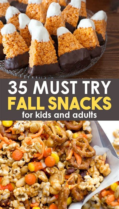 34 Fun And Easy Fall Snack Ideas Fall Recipes Snacks Fall Recipes