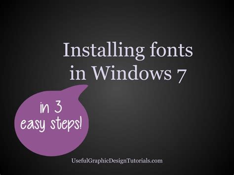 How To Install A Font Using Windows 7 Youtube