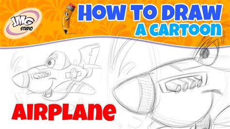 How to draw a cute cartoon airplane step by step - YouTube