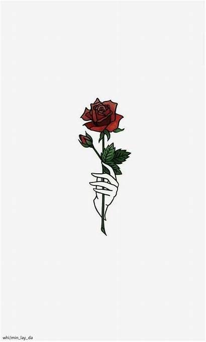 Wallpapers Rose Backgrounds Heart Aesthetic Drawing