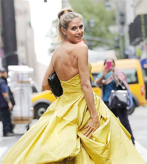 Zac Posen Yellow Gown Heidi Klum Vs Leslie Mann ~ Krazy Fashion Rocks