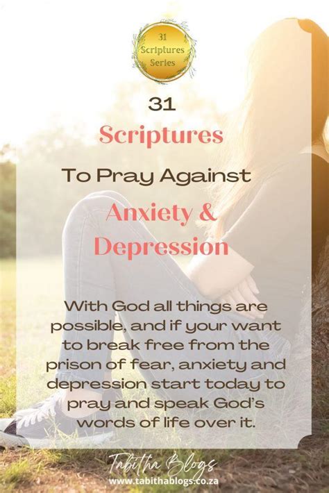 31 Scriptures To Pray Against Anxiety And Depression Helping You Build