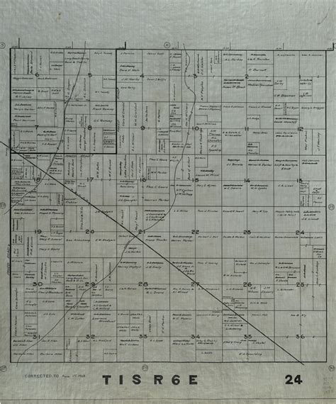 1923 Maricopa County Arizona Land Ownership Plat Map T1s R6e Arizona