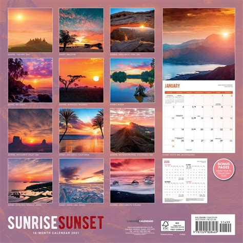2021 Sunsets And Nightscapes Calendar Paper Calendars And Planners Etna