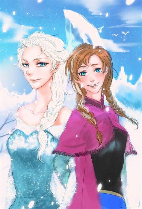 Elsa And Anna Frozen Drawn By Fengbabe Danbooru