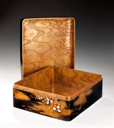 Japanese Lacquered Box Natsume Ukiyo E Japanese Lacquerware