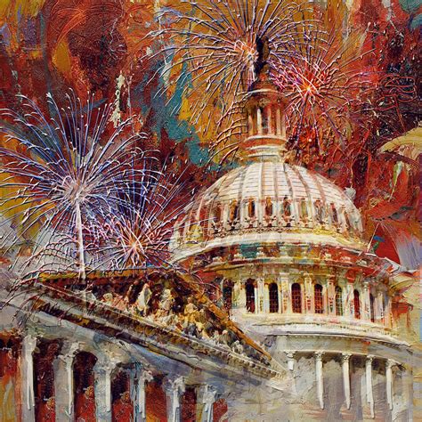 070 United States Capitol Building Us Independence Day Celebration