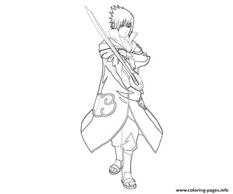 Sasuke Uchiha Coloring Pages At Free Printable