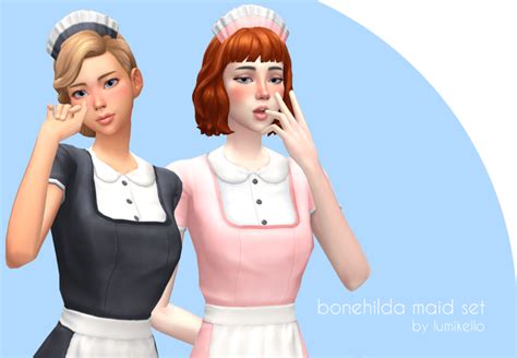 Bonehilda Maid Set Sims 4 Sims 4 Butler Maxis Match
