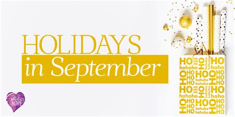 Holidays In September Day One Sep 8 2018