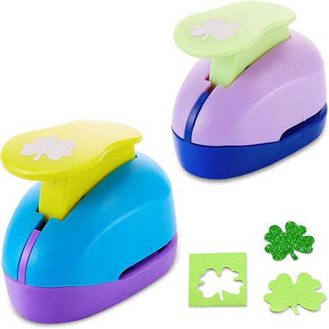 2 Pieces 09 Inch 16 Inch Shamrock Paper Punches Four