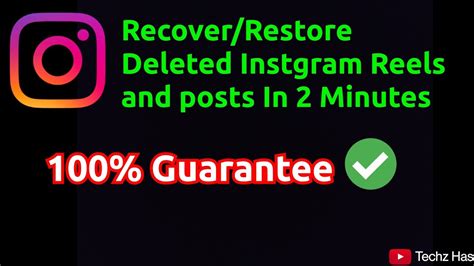 How To Recover Deleted Reels And Posts In 2 Minutes Restore Deleted