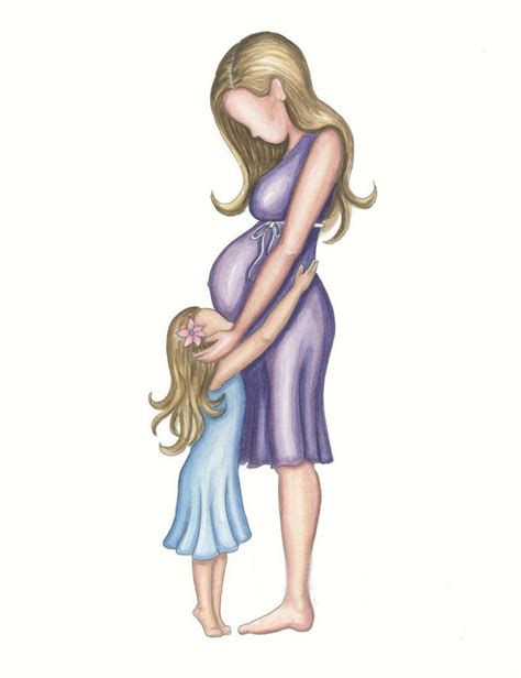 Día De La Madre Ilustraciones En 2020 Mujer Embarazada Dibujo