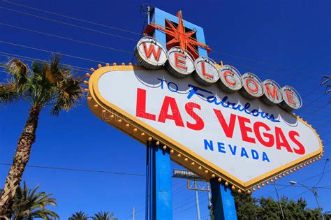 Welcome To Fabulous Las Vegas Sign Nevada Editorial Photography