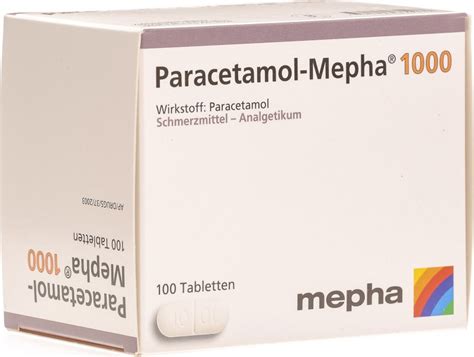 Im gegensatz zu aspirin darf paracetamol auch kindern und schwangeren im letzten trimenon verabreicht werden, es ist das am häufigsten verwendete fiebersenkende mittel.wann und wie stark temperatur gesenkt werden sollte, ist umstritten, daher sollte gerade bei. Paracetamol Mepha Tabletten 1000mg 100 Stück in der Adler ...