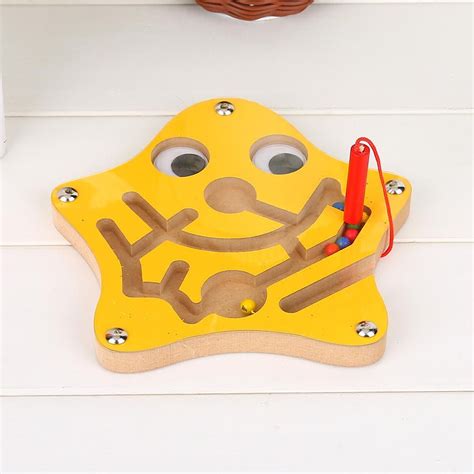 Lyumo Wooden Magnetic Maze Educational Intellectual Kids Toy Puzzle