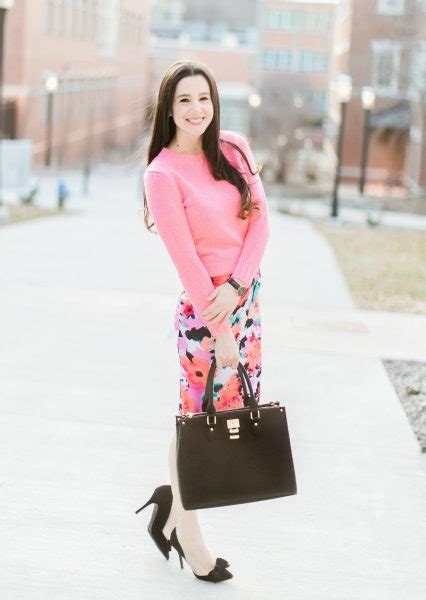 How To Wear A Watercolor Floral Pencil Skirt Diary Of A Debutante