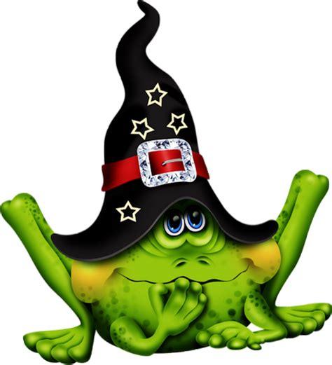 Tube Halloween Grenouille Png Sorcière Witch Frog Png