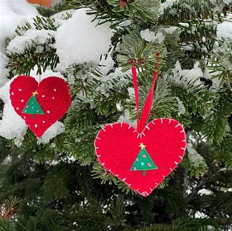 Diy Heart Shaped Christmas Ornaments I Can Sew This