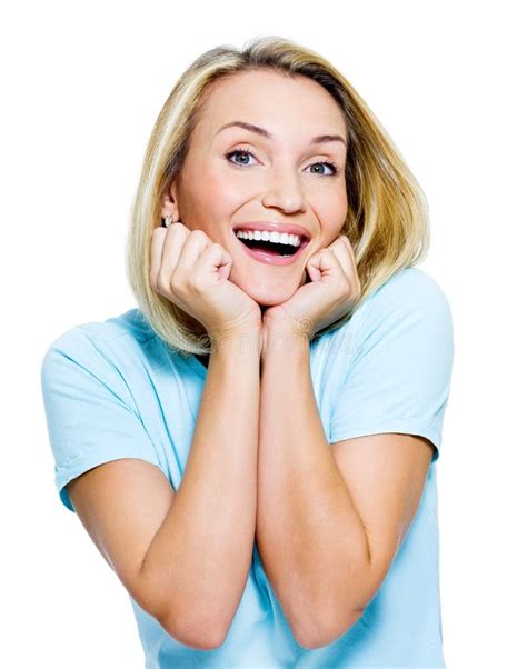 Laughing Woman With Cream On Her Nose Stock Image Image Of Beauty