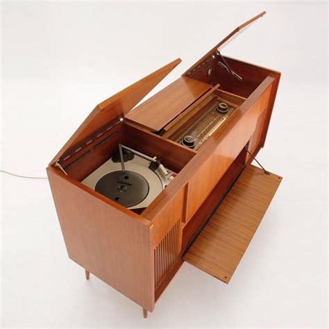 Vintage Turntable Radio Cabinet 1960s 49606