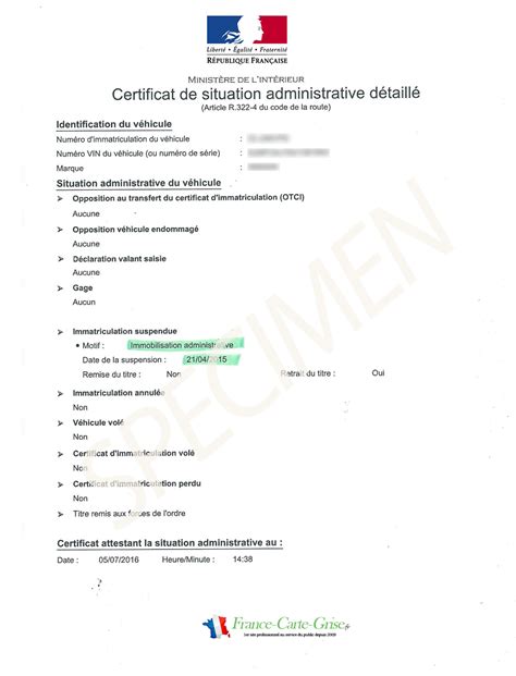 Certificat De Situation Administrative Simple