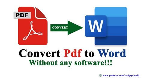 How To Convert Pdf To Word Without Any Software New And Easy Youtube