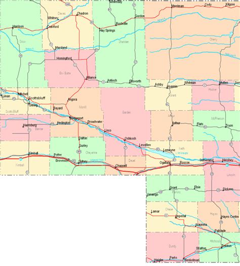 Online Map Of Western Nebraska