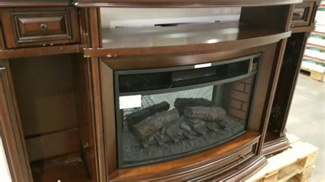 Accommodates most flat screen tvs up to 203.2 cm (80 in.) and 40.9 kg (90 lb.) birch veneer finish on poplar solids with a planked top; Costco! Electric Media Fireplace! 72 inch wide! $599 ...