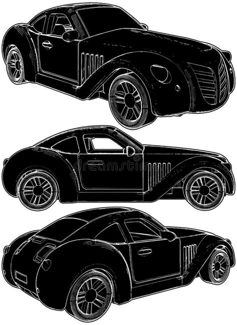 Luxury Sports Car Vector Illustration Isolated On White Background