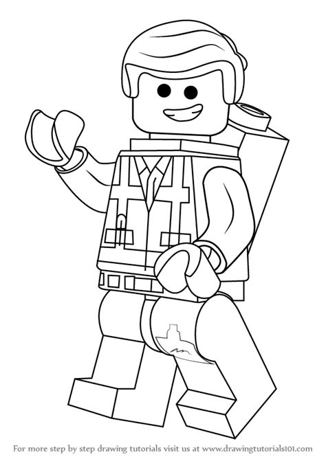 Lego batman movie robin coloring page legos pinterest. Learn How to Draw Emmet Brickowski from The Lego Movie ...