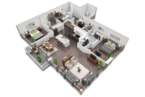 2 bedroom apartments in houston for $600. Plan B5 - 2 Bedroom + Den, 2.5 Bath in 2021 | Floor plans ...