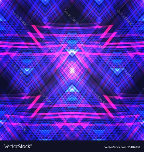 Neon Tribal Seamless Texture Pattern With Vector Image