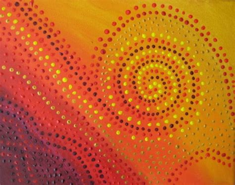 Aboriginal Art Dotted Paintinglive These Colors Aboriginal Patterns
