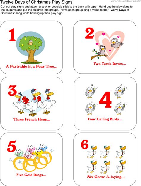 12 Days Of Christmas For Kids With Meaning Worksheet
