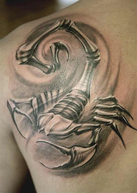 Black and grey 3d leo zodiac sign tattoo design for sleeve. 55 Best Scorpio Tattoos Designs and Ideas With Meaning