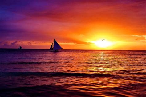 Bateau Coucher De Soleil Photo Gratuite Bateaux Plage Coucher De