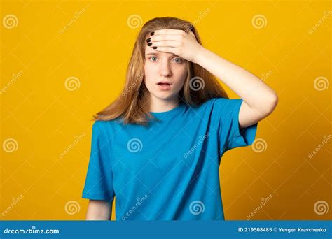 Exhausted Woman Makes Face Palm Looks Bothered And Unitnerested Feels
