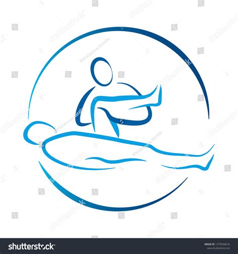massage therapy physiotherapy icon royalty free stock vector 1279536616