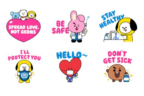Line Launches New Bt21 Stickers To Support Vaccination