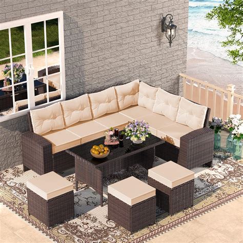 Rtdtd Outdoor Patio Furniture Set7 Pieces Outdoor