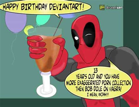 Deadpool Funny Happy Birthday Greeting Meme Picsmine