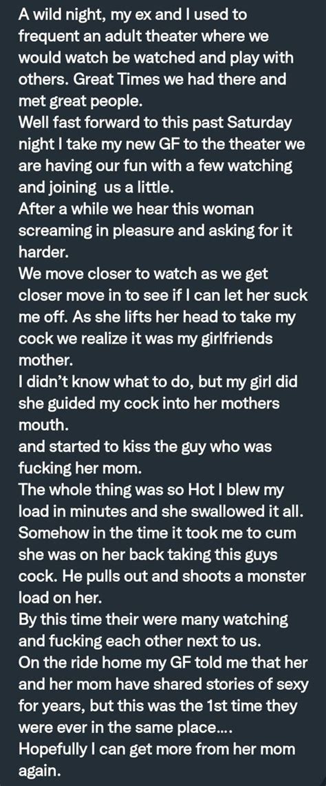 PervConfession On Twitter He Met His Girlfriends Mother At A Theatre