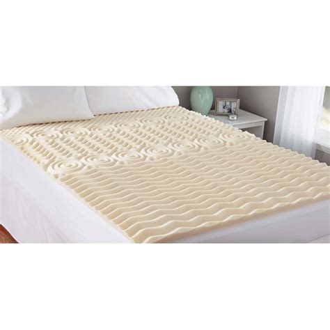 This mattress topper comes in all sizes, including a twin mattress topper, a queen mattress topper, and a king sized mattress topper. Mainstays Memory Foam 1.5" Zoned Mattress Topper, 1 Each ...