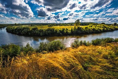 Summer River Landscape Siberia Russia Stock Photo Image Of Small