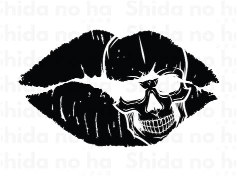 Lip Skull Print Kiss Svg Digital Download Cricut Etsy