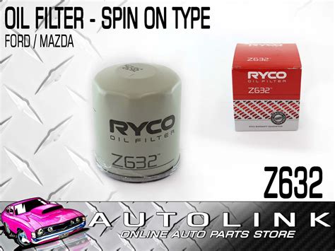 Ryco Z632 Oil Filter For Ford Focus Lr 2u 20l 4cyl Sedan Hatchback