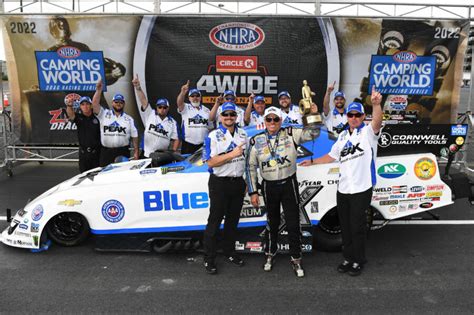 John Force And Peak Bluedef Conquer Nhra Four Wide Nationals At Zmax