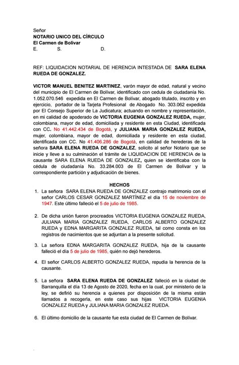 Minuta Modelo De Sucesion Intestada Notarial By Víctor Manuel Benítez Martinez Issuu
